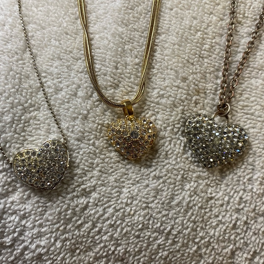Three Heart Necklaces